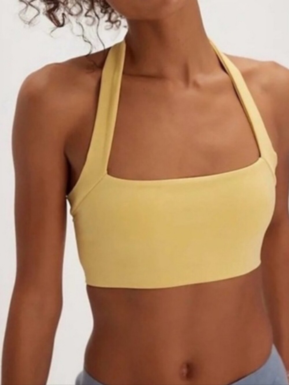 Free People Intimately Margot Seamless Halter Bralette Yellow